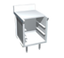 Thumbnail image #1 for La Rosa 24-Inch Stainless Steel Utility Stand Bus Cart with Cup/Glass Rack Unit