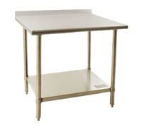 Eagle Group BlendPort FL Series Stainless Steel Work Table with 1-1/2 Inch Rear Upturn and Galvanized Undershelf, 72 x 30 Inches
