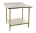Thumbnail image #1 for Eagle Group BlendPort FL Series Stainless Steel Work Table with 1-1/2 Inch Rear Upturn and Galvanized Undershelf, 72 x 30 Inches
