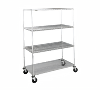 Metro Super Erecta 4-Shelf Wire Stem Caster Cart with Brite Shelves, 36 x 21 x 69 Inches