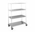 Thumbnail image #1 for Metro Super Erecta 4-Shelf Wire Stem Caster Cart with Brite Shelves, 36 x 21 x 69 Inches