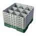 Thumbnail image #2 for Cambro Camrack Full-Size 9-Compartment Glass Rack with 6 Soft Gray Extenders