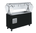 Thumbnail image #1 for Vollrath 2-Series Affordable Portable Refrigerated 4-Pan Cold Food Buffet Station with Clear Acrylic Breath Guard and Sliding Door Storage Base