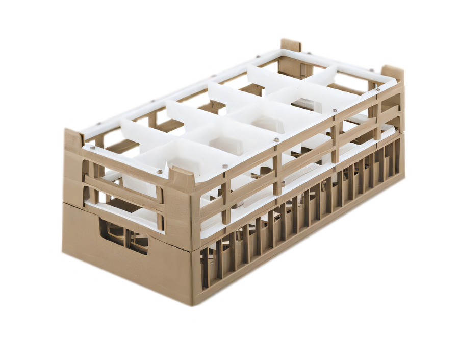 Product image #1 for Vollrath Signature Half-Size Tall 10-Compartment Light Green Compartment Glass Dishwasher Rack