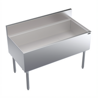 Krowne Royal Series 48-Inch x 24-Inch Stainless Steel Underbar Ice Bin/Cocktail Unit, 184 lb. Capacity
