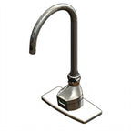 Thumbnail image #1 for T&S Brass Chekpoint EC-3100-5XP15T4 Touchless Single-Hole Deck-Mount Faucet, Chrome Gooseneck, Thermostatic Mixing Valve