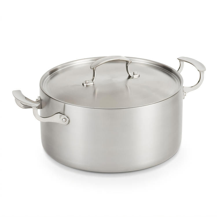 Product image #1 for Vollrath Miramar 7 Qt Round Induction-Ready Casserole Dish with Low Dome Cover, 10-5/16 Inch Diameter
