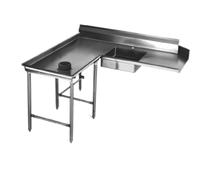 Eagle Group Island Soiled Dishtable with Pre-Rinse Sink, Left-Hand Operation, 120-Inch Machine-to-Corner x 60-Inch Corner-to-End