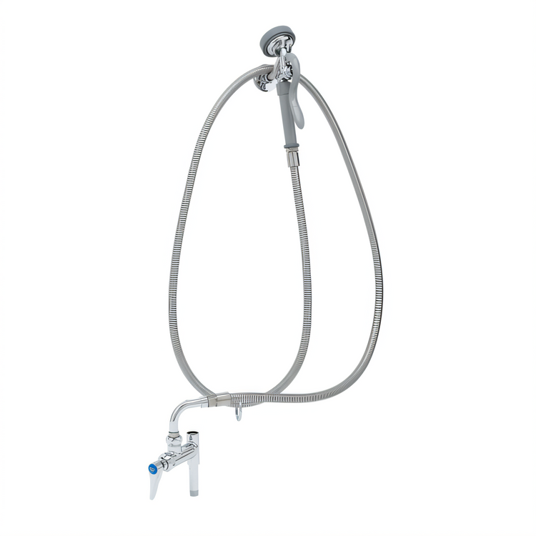 Product image #1 for T&S Brass Pre-Rinse Washdown Hose Unit with 104 Inch Flexible Stainless Steel Hose