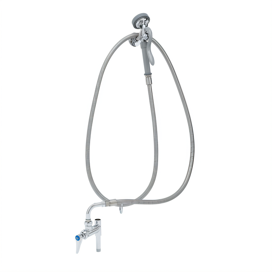 Product image #1 for T&S Brass Pre-Rinse Washdown Hose Unit with 104 Inch Flexible Stainless Steel Hose