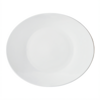 Winco Brechia 13-Inch Oval Coupe Porcelain Platter, White