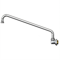 T&S Brass Wall Mount 8-Inch Swing Nozzle with Stream Regulator Outlet