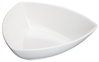 Winco Ardesia Elista 10-Inch Triangular Melamine Bowl, White, 1.6 Qt, Case of 24