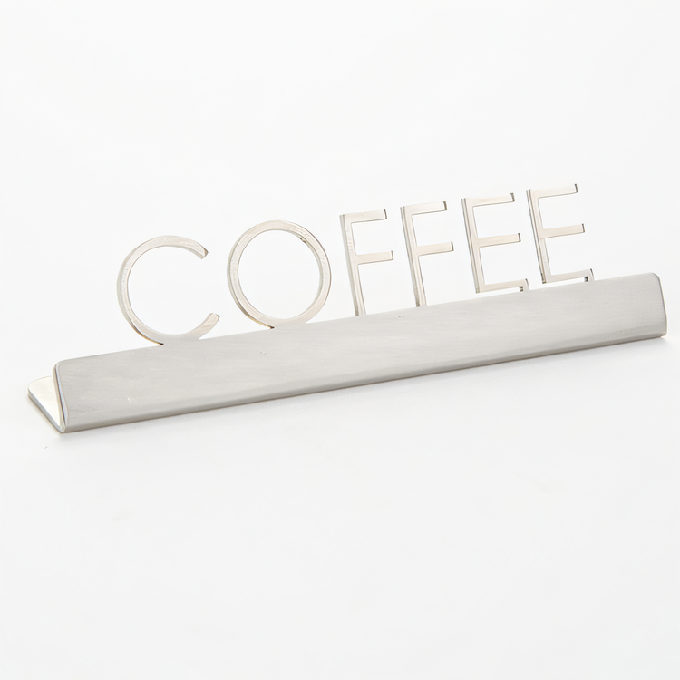 Product image #1 for American Metalcraft Stainless Steel 'Coffee' Tabletop Sign