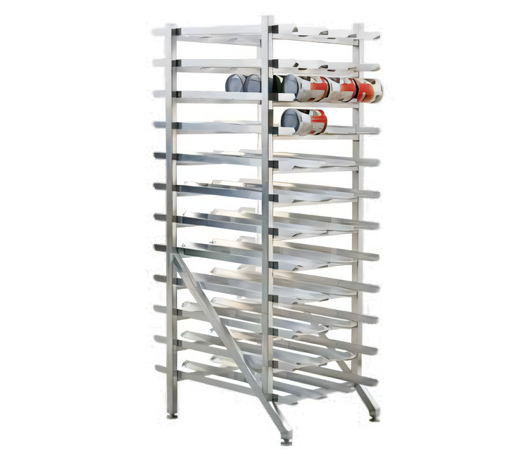 Product image #1 for New Age Heavy-Duty Full-Size Stationary Aluminum Can Storage Rack for #5 Cans - 288 Capacity