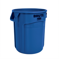 Rubbermaid Commercial BRUTE ProSave 20 Gallon Round Blue Trash Container, Open Top