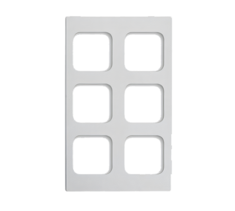 Product image #1 for Vollrath Miramar White Stone Thermoset Template for 6 40003 Decorative Pans, 12 x 20 Inch
