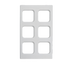 Thumbnail image #1 for Vollrath Miramar White Stone Thermoset Template for 6 40003 Decorative Pans, 12 x 20 Inch