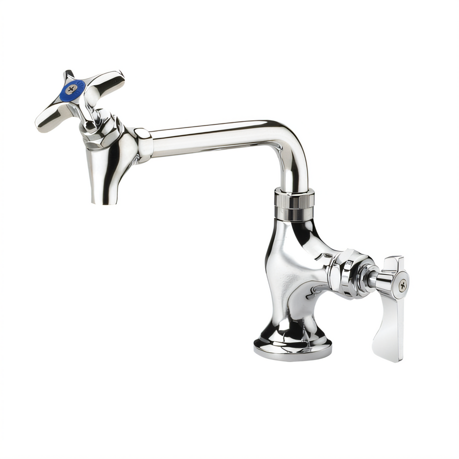 Product image #1 for Krowne Royal Series Low Lead Deck Mount Pot Filler Faucet with 6-Inch Swivel Spout and Shut-Off Valve