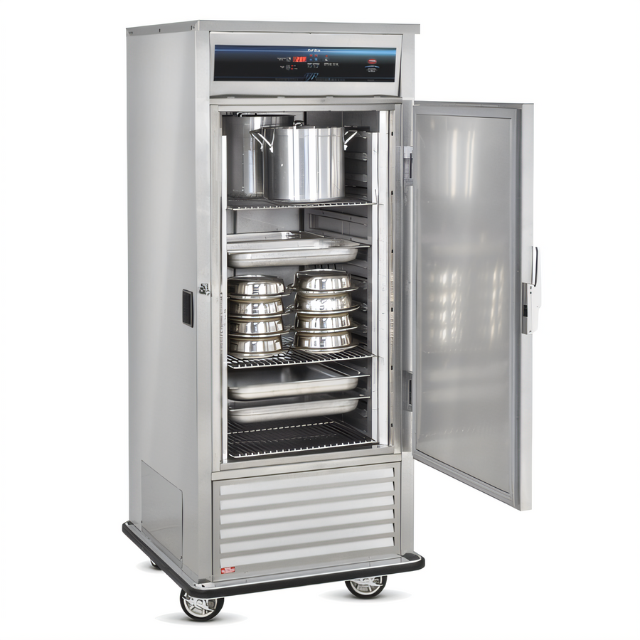 Product image #1 for FWE URFS-10-GN Full-Height Mobile Convertible Refrigerator/Freezer Cabinet, 1 Section, Stainless Steel