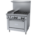 Thumbnail image #1 for Garland GF Starfire Pro 36 Inch Gas Restaurant Range with 4 Open Burners, 12 Inch Thermostatic Griddle, and Standard Oven