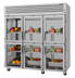 Thumbnail image #1 for Turbo Air PRO Series Three-Section Glass Half-Door Reach-In Refrigerator, 75.2 Cu. Ft.