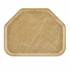 Thumbnail image #2 for Cambro Camtray® 1422TR214 Trapezoid Cafeteria Tray, 14 x 22 Inch, Fiberglass, Abstract Tan Case of 12