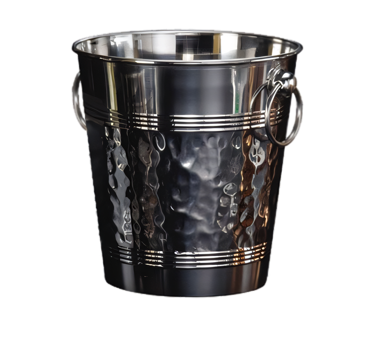 Product image #1 for American Metalcraft Hammered Stainless Steel Wine/Champagne Bucket, 5 Qt.