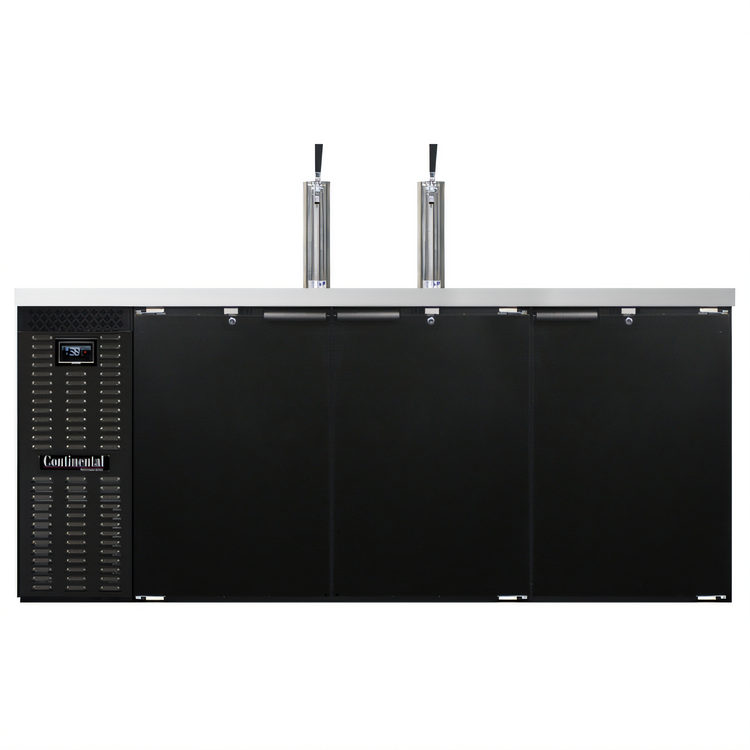 Product image #1 for Continental KC79N 79-Inch 3-Door Front Breathing Keg Cooler with 2 Draft Columns