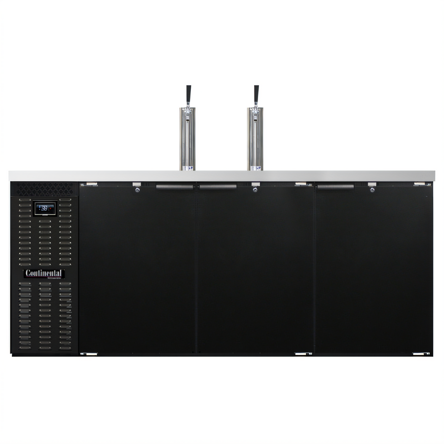 Product image #1 for Continental KC79N 79-Inch 3-Door Front Breathing Keg Cooler with 2 Draft Columns