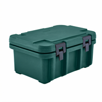 Cambro Ultra Pan Carriers® Top-Loading Insulated Food Pan Carrier for 1 Full-Size 8-Inch Deep Pan, Granite Green