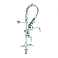 T&S Brass EasyInstall Mini Pre-Rinse Unit, Single-Hole Deck Mount, with 6-Inch Swing Nozzle and 1.42 GPM Spray Valve