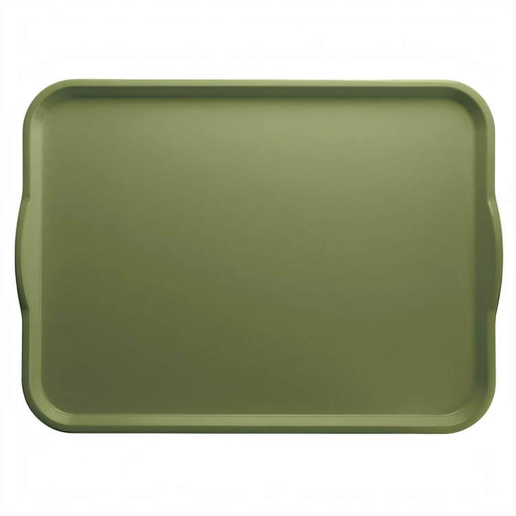 Product image #2 for Cambro Camtray® Rectangular Tray with Handles, 15 x 20 Inches, Reinforced Fiberglass, Olive Green