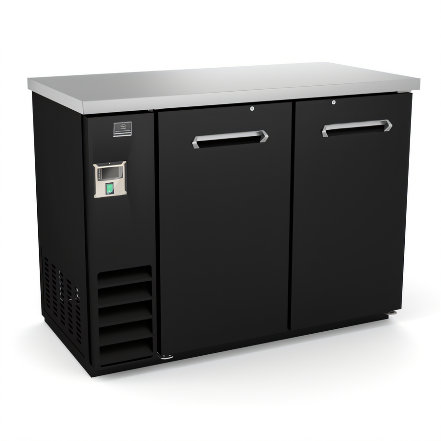 Product image #1 for Kelvinator Commercial 49-Inch 2-Solid Door Back Bar Refrigerator with Side-Mounted Self-Contained Refrigeration