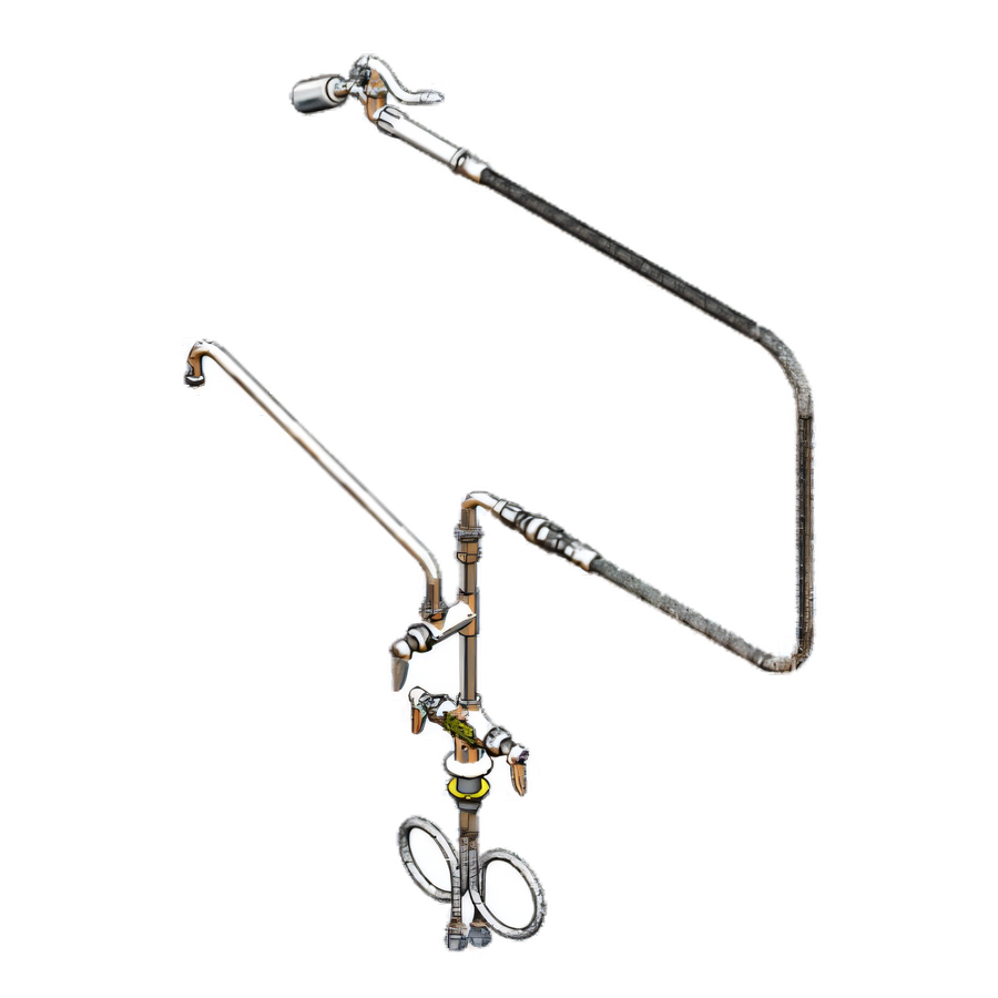 Product image #1 for T&S Brass Double Pantry Deck-Mount Wash-Down Faucet with 16-Inch Swing Nozzle and Low-Flow Spray Valve
