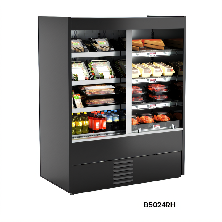 Product image #1 for Oasis Refrigerated and Heated Self-Service Countertop Food Display Case, Open Front, 50W x 26-1/8D x 63-3/8H