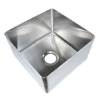 Thumbnail image #1 for John Boos CUT2020144 20 x 20 x 14 Inch Weld-In Undermount Single-Compartment Stainless Steel Sink, 14-Gauge