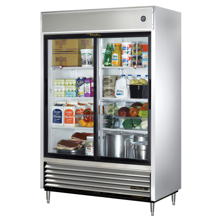 Product image #1 for True 2-Section Glass Sliding Door Reach-In Refrigerator