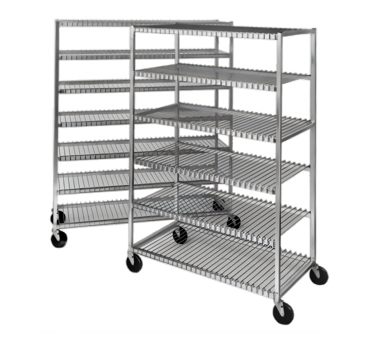 Product image #1 for Channel Manufacturing 6-Shelf Mobile Cooling Aluminum Shelving Cart with 5-Inch Swivel Casters, 47.5 x 25 x 70.5 Inches