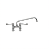T&S Brass equip Low-Lead 4-Inch Deck Mount Mixing Faucet with 12-Inch Swing Nozzle