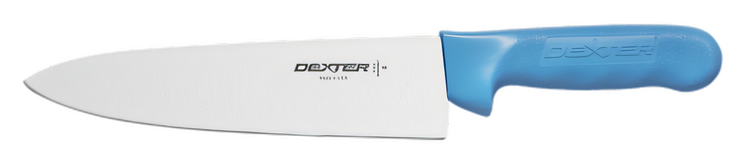 Product image #2 for Dexter-Russell Sani-Safe 8-Inch Chef's Knife, Stamped High-Carbon Stainless Steel, Blue Polypropylene Handle