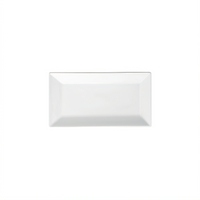 Winco Royalsquare 10 x 5-1/2 Inch Rectangular Porcelain Platter, White