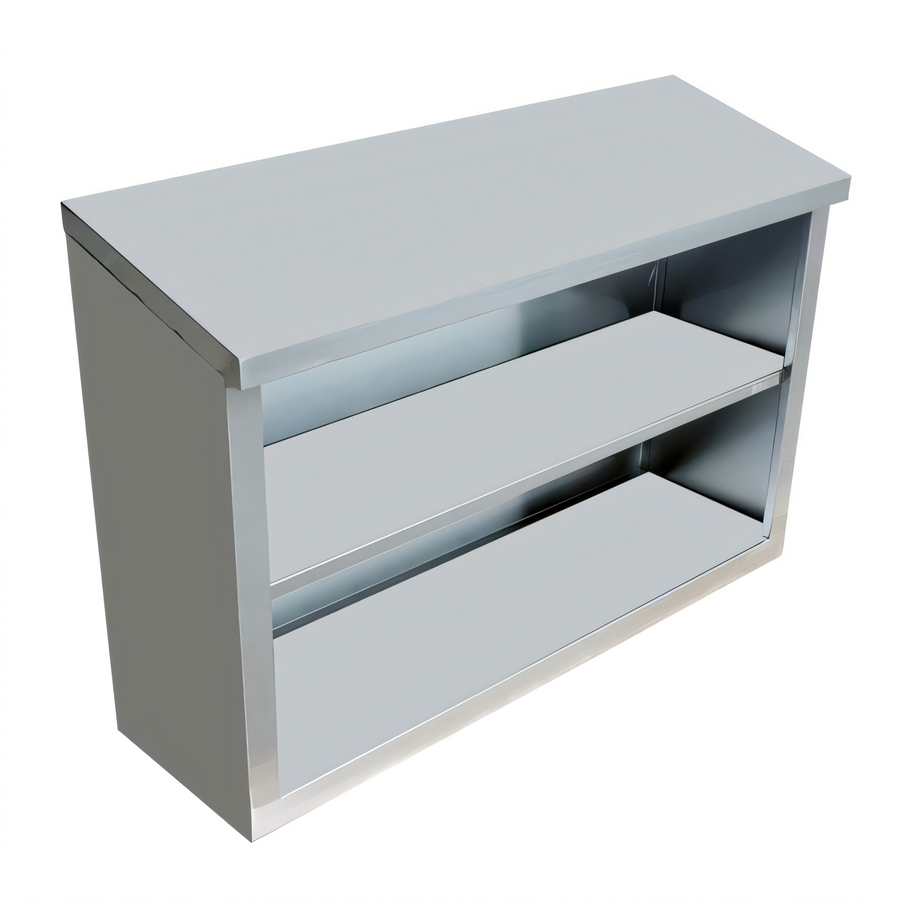 Product image #1 for 36-Inch x 15-Inch Wall-Mounted Solid 304 Stainless Steel Open Wall Cabinet