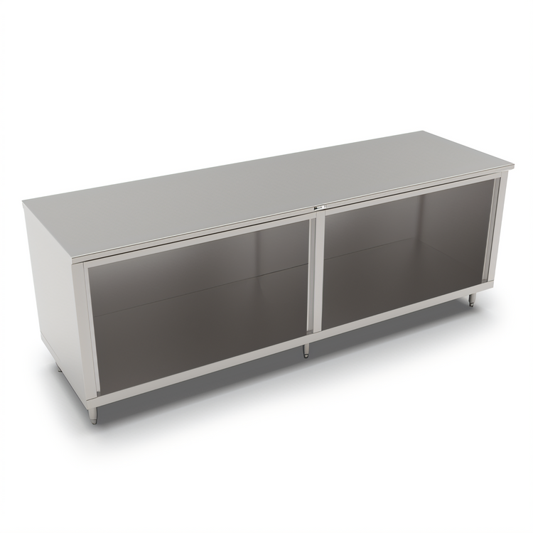 Product image #1 for John Boos Stainless Steel Cabinet Base Work Table with Open Front, 96 x 36 Inches