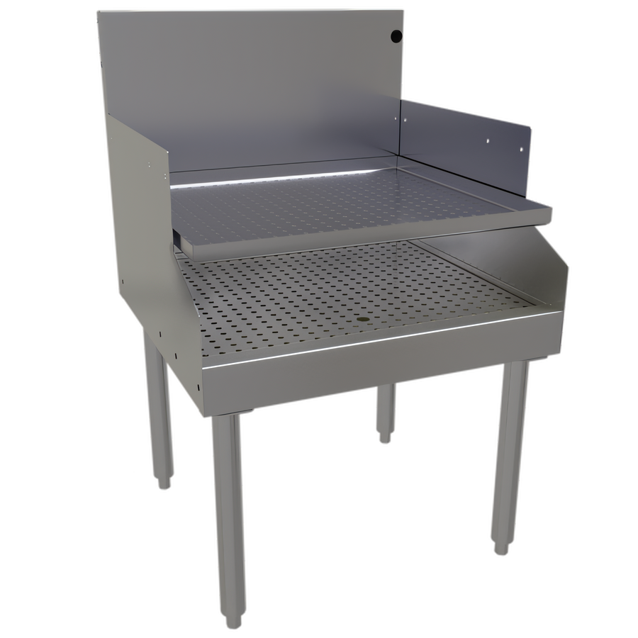 Product image #1 for Glastender RDBA-24S Freestanding Recessed Drainboard, 24 x 24 Inches, Stainless Steel