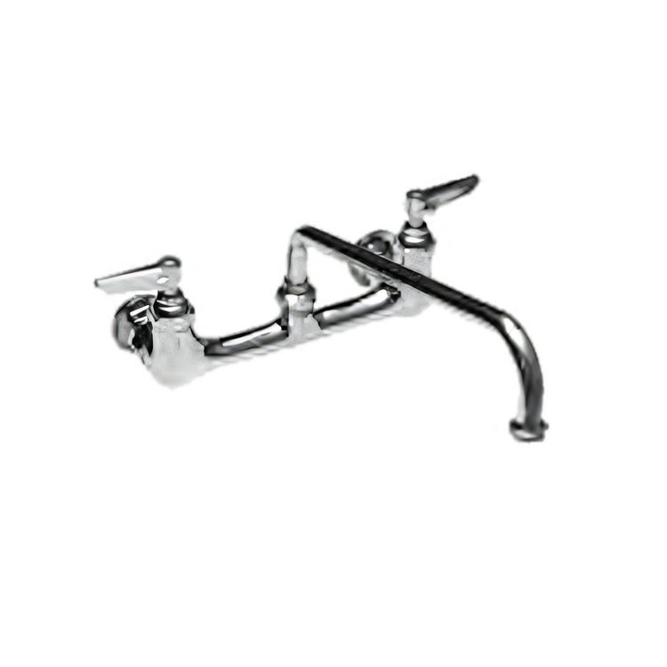 Product image #1 for T&S Extra Heavy Duty Splash-Mounted Faucet with 12-Inch Swing/Swivel Spout, 8-Inch Centers