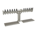 Thumbnail image #1 for Glastender 12-Faucet Countertop Pipe Tee Draft Dispensing Tower, Air-Cooled, Mirror Finish