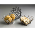 Thumbnail image #1 for American Metalcraft FRUB12 Round Black Thatch Serving Basket, 8 Inch Diameter x 3-5/8 Inch High