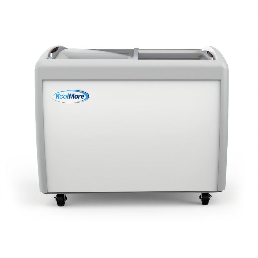 Product image #1 for KoolMore 50-Inch Ice Cream Display Chest Freezer with Glass Sliding Top Doors, 12 Cu. Ft.