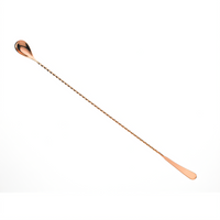 Barfly Japanese Style Copper-Plated Stainless Steel Bar Spoon, 17-1/8 Inch